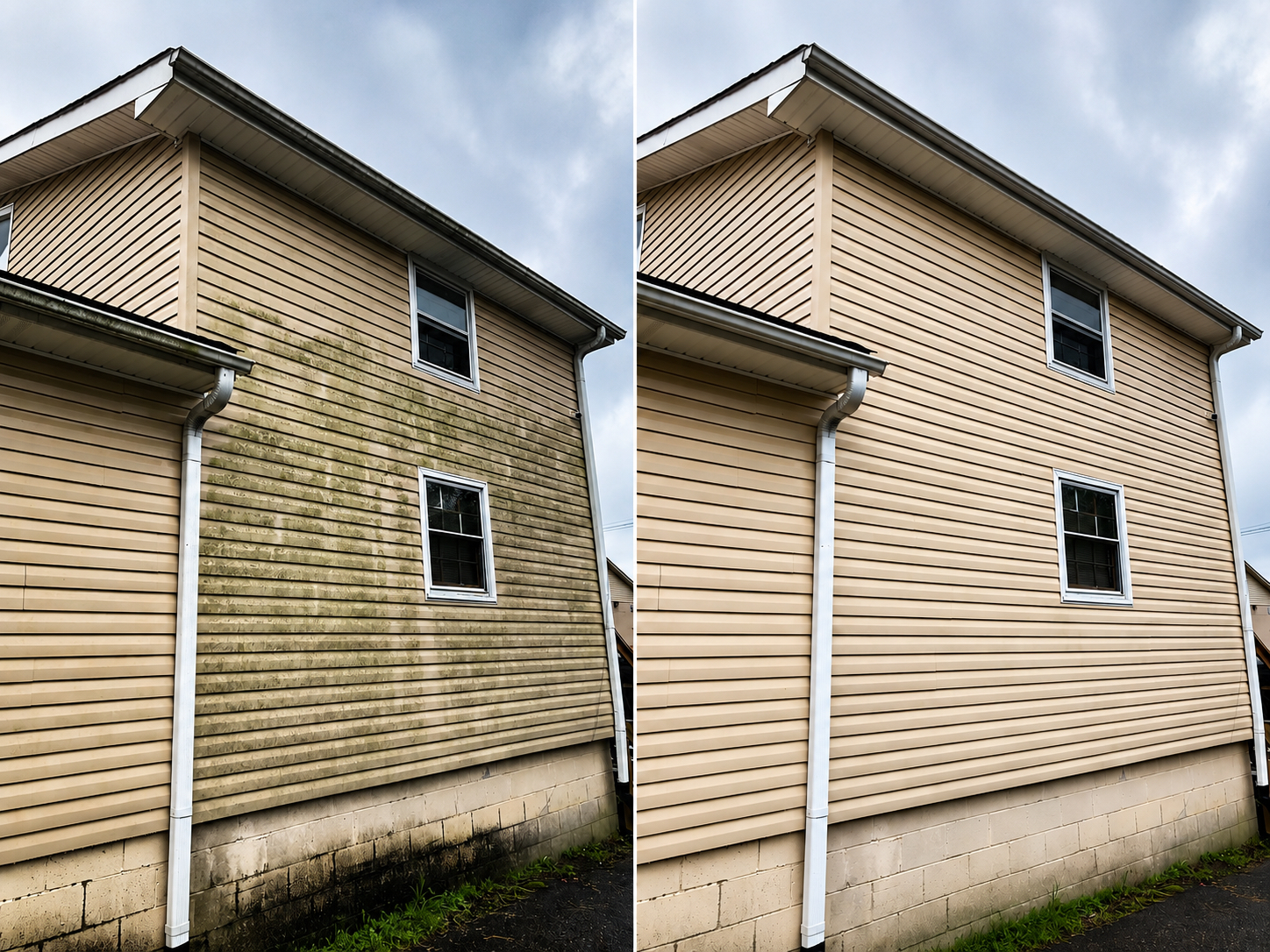 House washing before and after