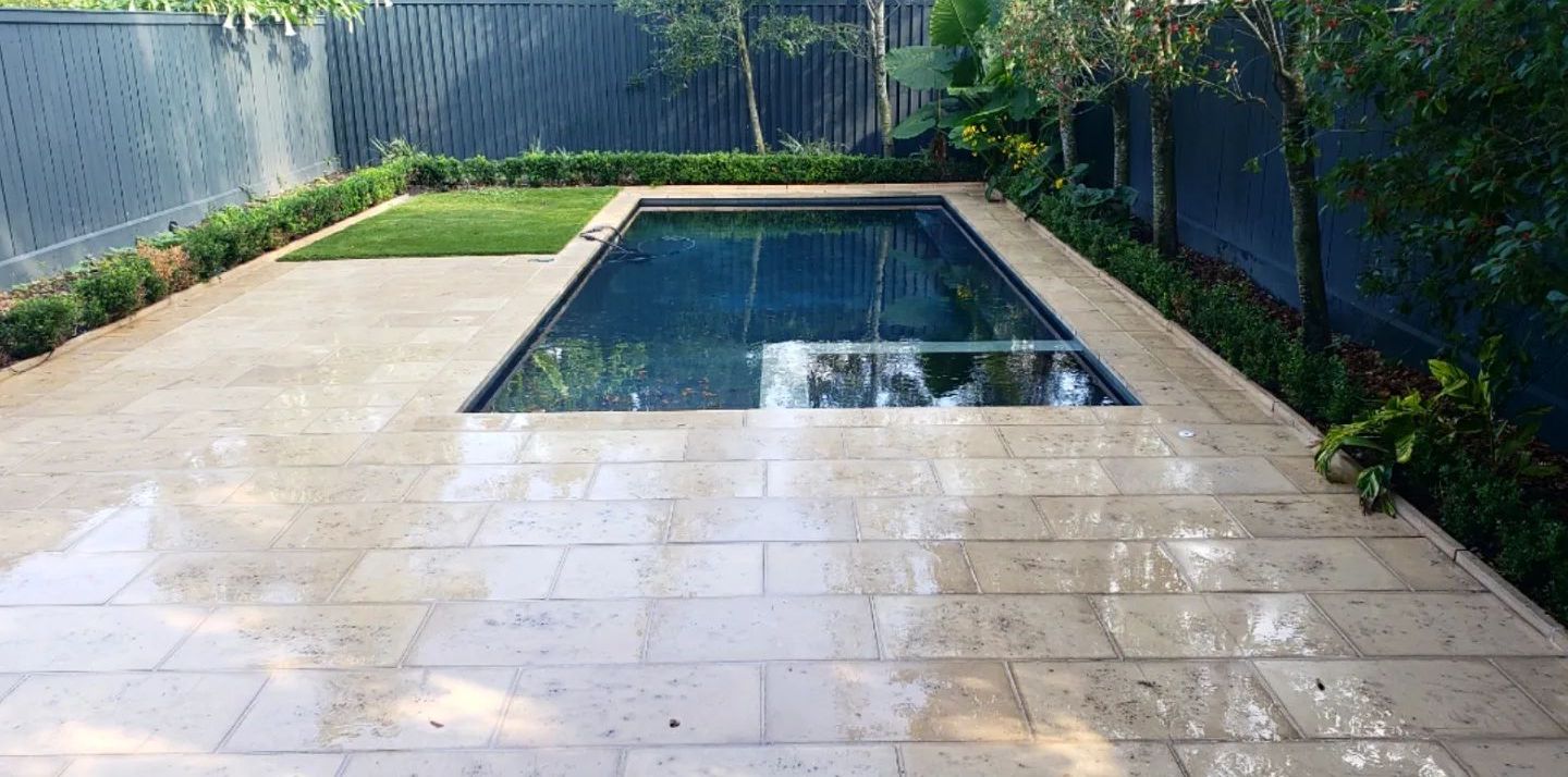 Pool Deck Cleaning after