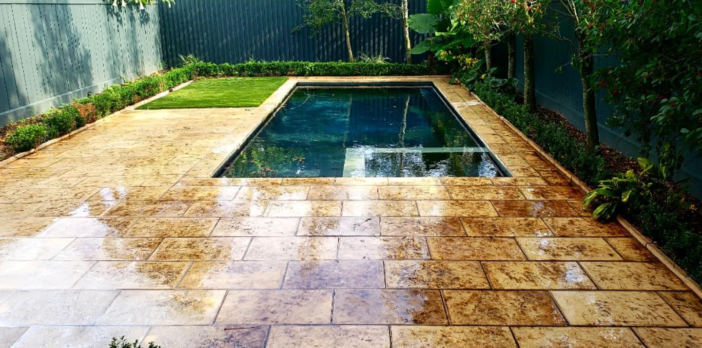 Pool Deck Cleaning before